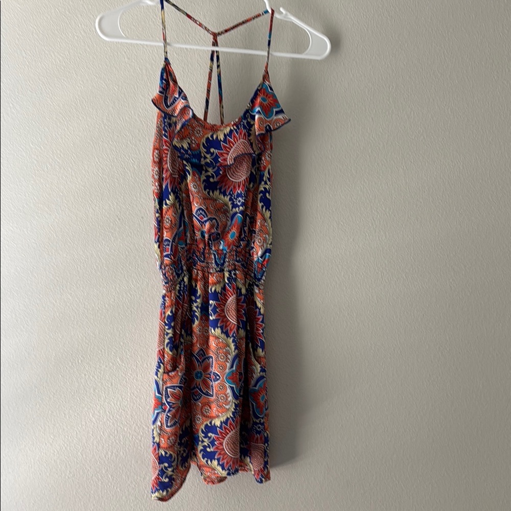 Floral Spaghetti Strap Dress - Multicolor